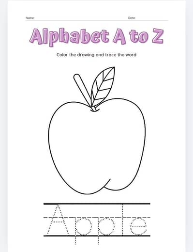A to Z Alphabet Coloring Book
