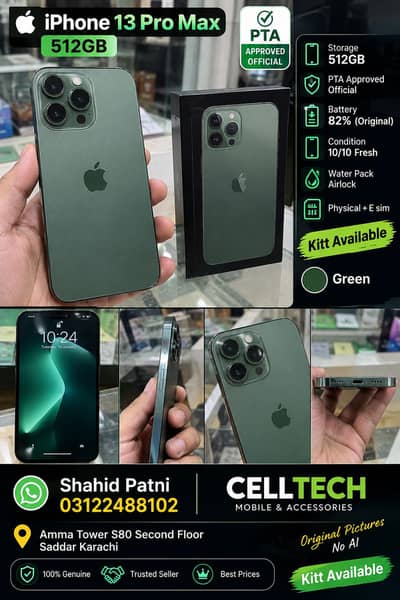 13 pro max 512gb PTA approved