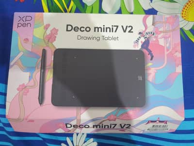 XP-Pen Deco Mini 7 V2 Graphic Tablet - Complete Box & Stylus Pen