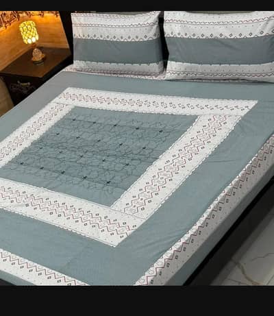 King Size Bedsheet 3Pcs Grey Pure Cotton