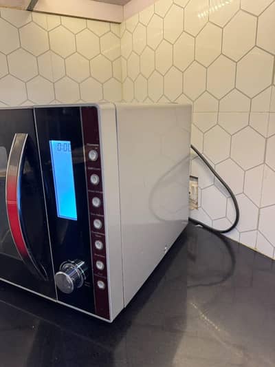 Brand new microwave full size box open