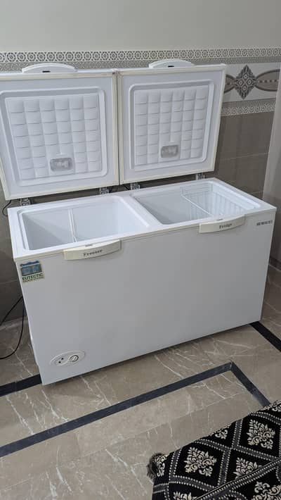 WAVES Double Door Deep Freezer + Fridge