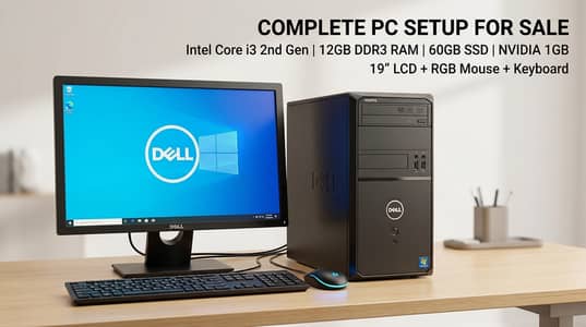  Core i3 2nd Gen|12GB RAM|60GB SSD|Nvidia 1GB|19" LCD Complete PC