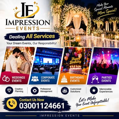 Wedding & Event Management, Decoration & Birthday Services in Lahore