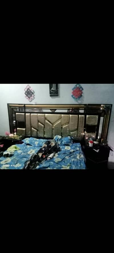 master size double bed with.  two side  table and with dressing tablle