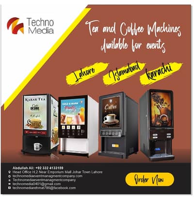 Commercial Tea and Coffee Vending Machine Rental for Events