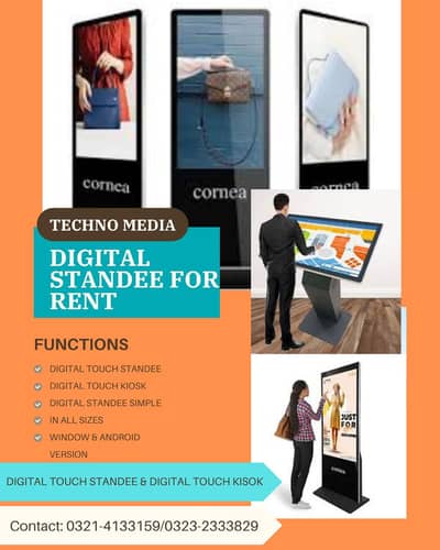 Digital Touch Standee & Interactive Kiosk for Rent