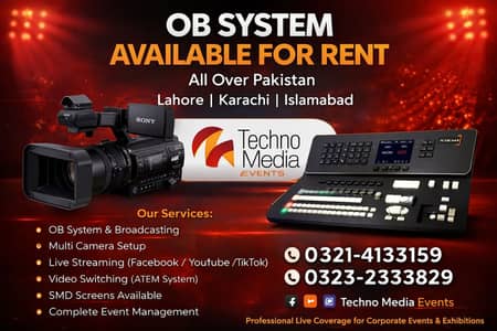 OB System & Multi-Camera SOB Syetup for Rent - Live Streaming Services