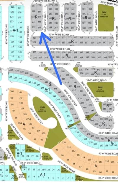 Residential corner plot for sale with extra land in Naya Nazimabad