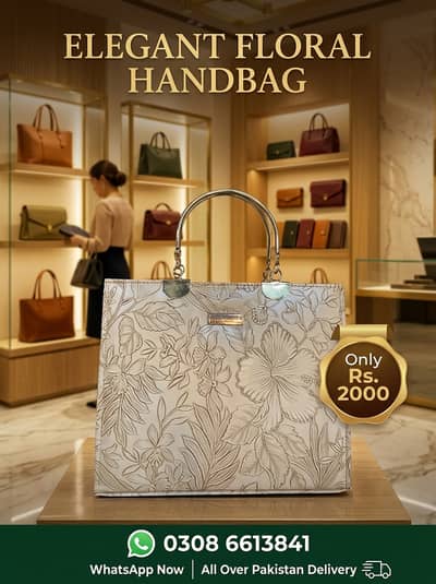 Elegant Floral Embossed Handbag – Premium Style for Every Moment