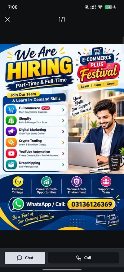 we need staff for office work