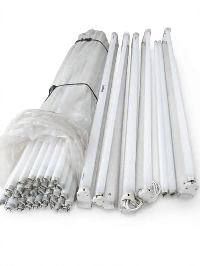 Philips Tube Light Lot With Patty - 20 Rods + 7 Fixtures - Shop Use