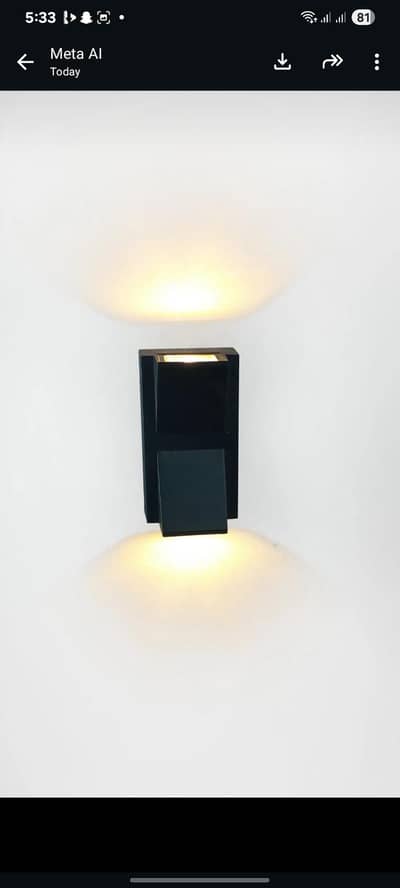 Modern Up Down LED wall washer light - waterproof  - warm white