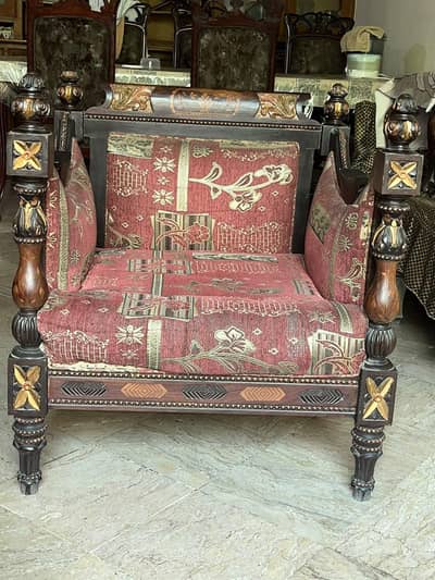 Pure Sheesham wood 2 sofas single seater