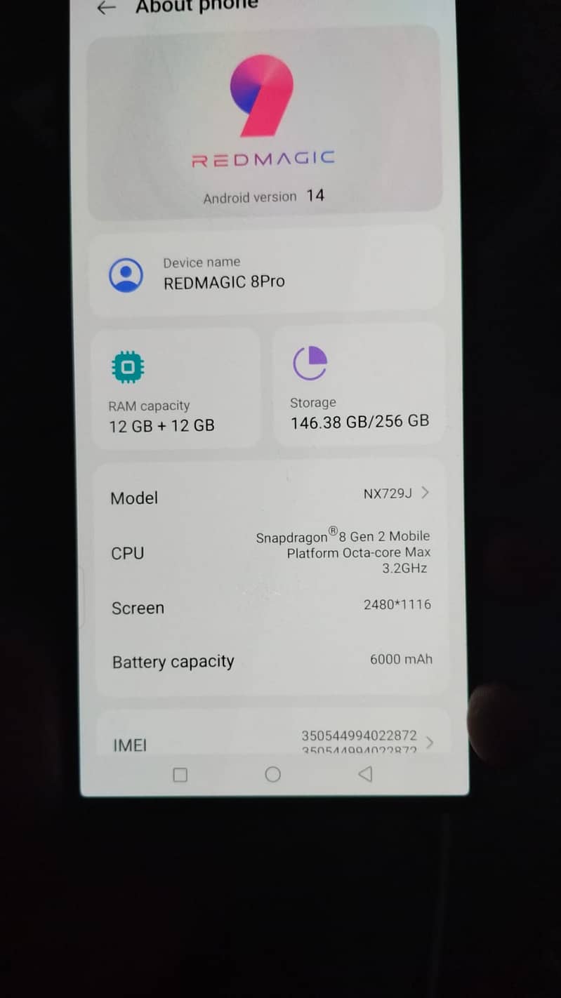Redmagic 8 pro PTA 0