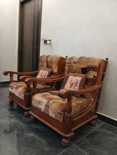 Wooden Sofa Set 5 Seater – Premium Wooden Frame
