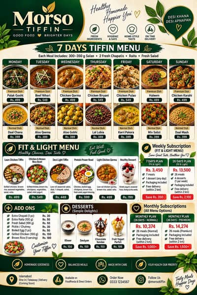 Morso Tiffin home cooked meals