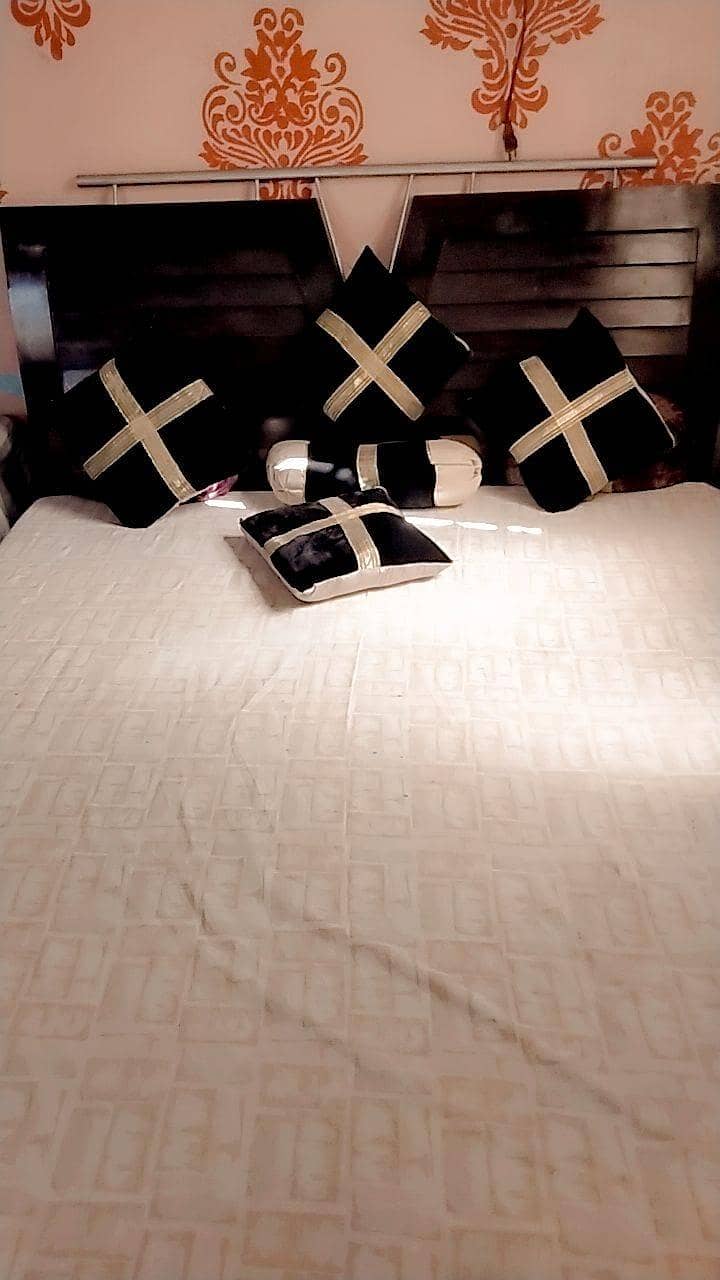 double bed brown color 2
