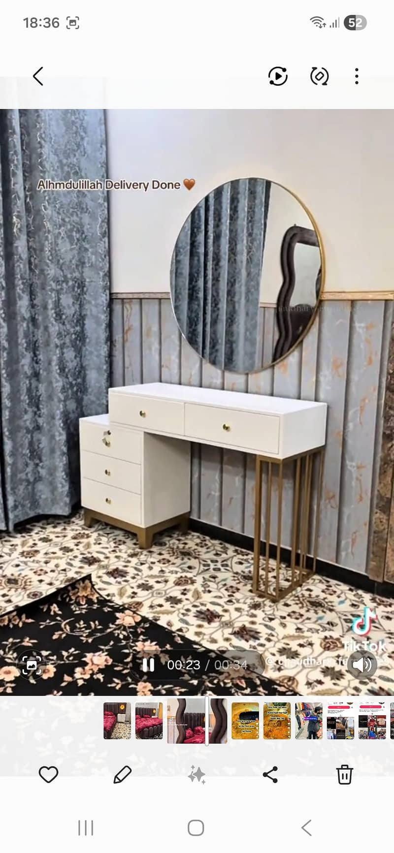 Complete Bedroom Set | King Size Bed + Dressing Table + 2 Side table 2