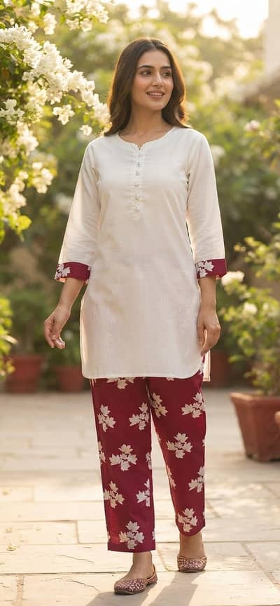 New trending kurta and bagi trouser and soft suff