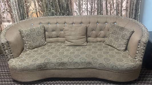 Light brown Sofa 7 seater with good condition