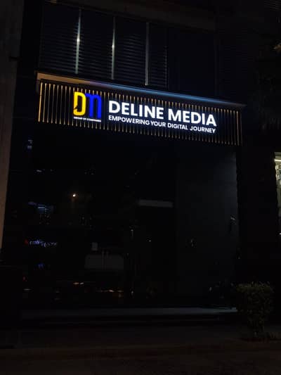 3D Digital Signboard, Titanium Gold Letters, Best Sign Board Maker