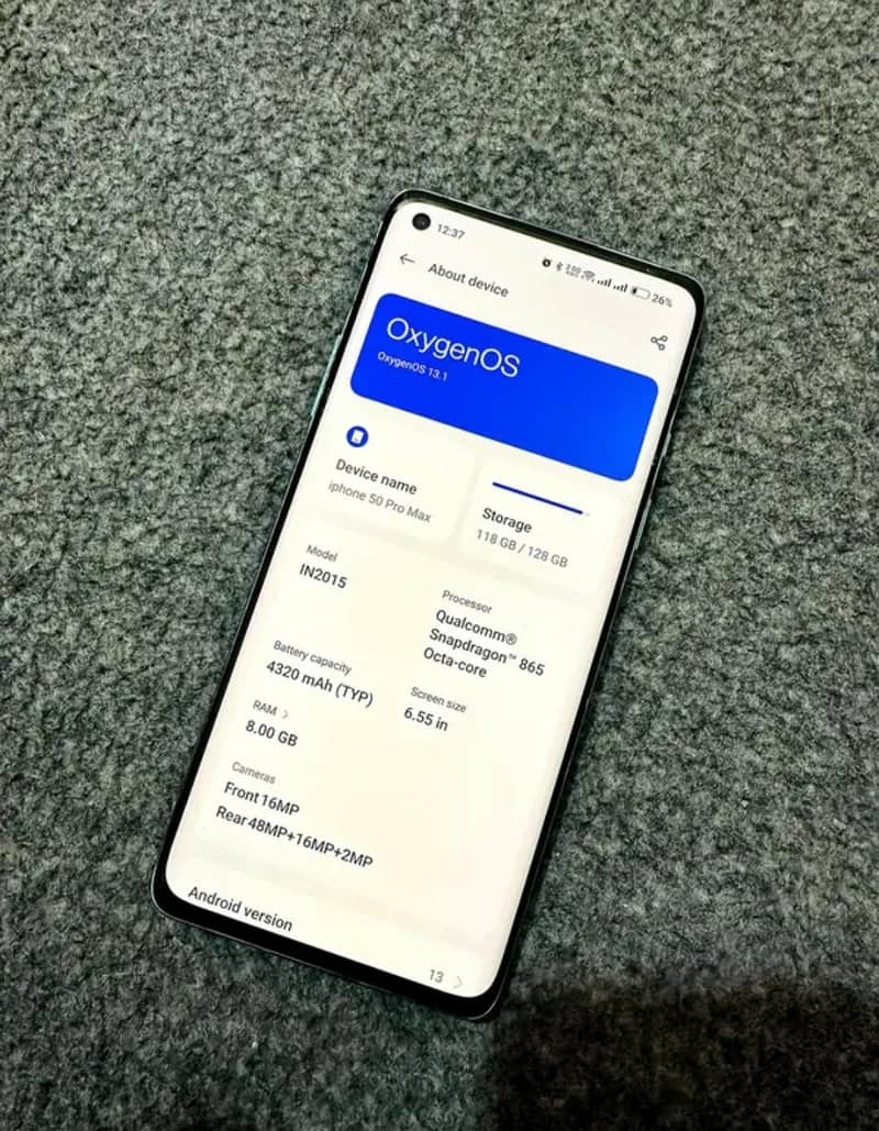One Plus 8 pta approved 0