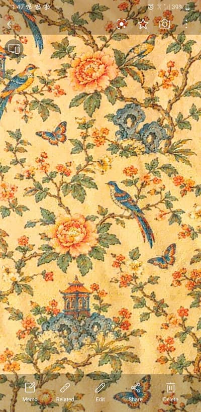 Vintage European style upholstery fabric