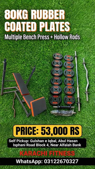 dumbbells rubber coated plats
