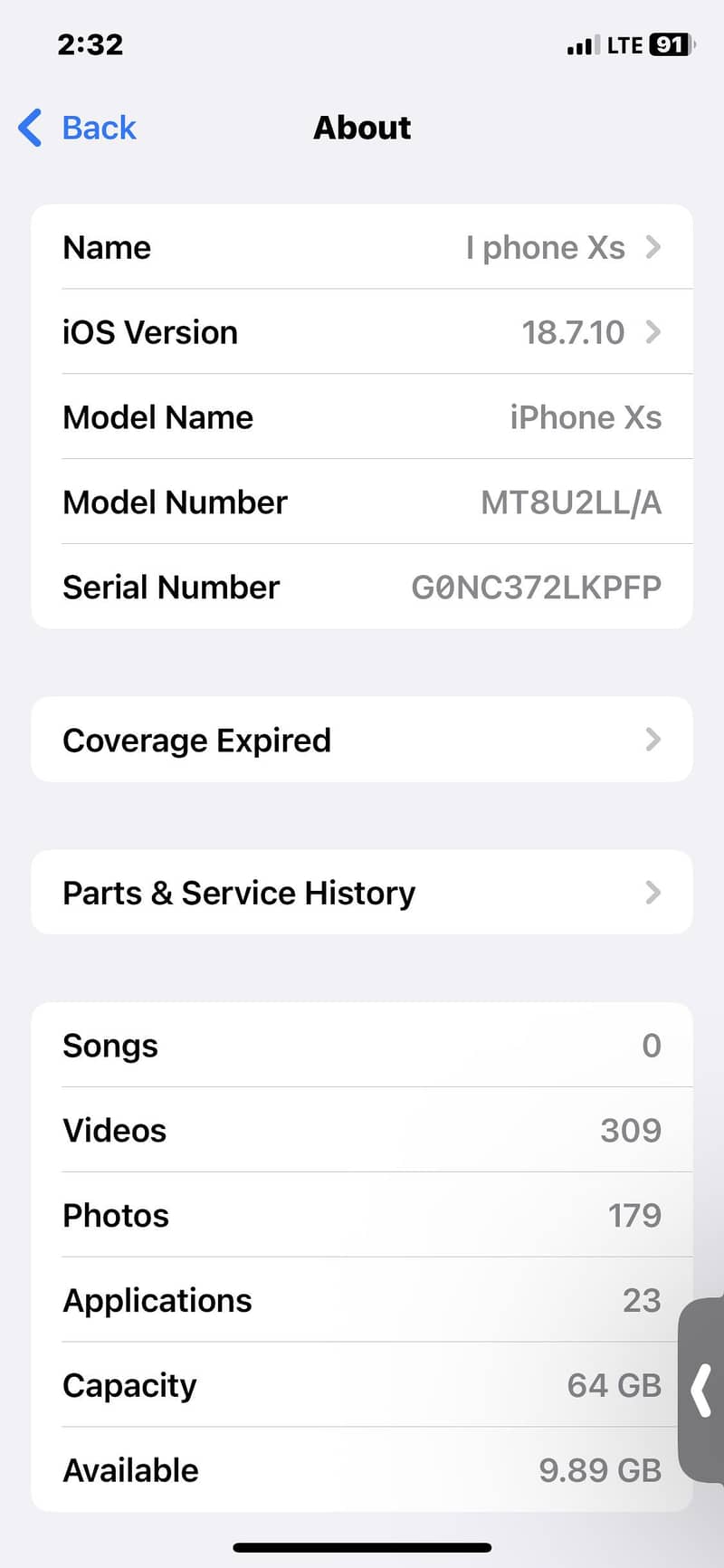 Apple iPhone XS 6