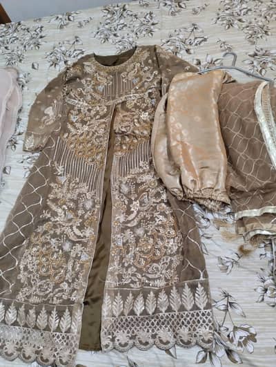 fully hand embrioded maxi gown 2nd organza tissue embroidery