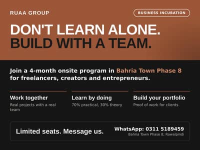 Don't Learn Alone | Join a 4-Month Business Incubation in Bahria Town
