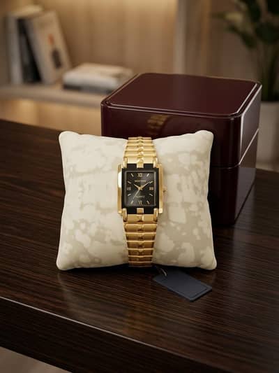 Original Western Swiss Quartz Watch – 22K Gold Electroplated