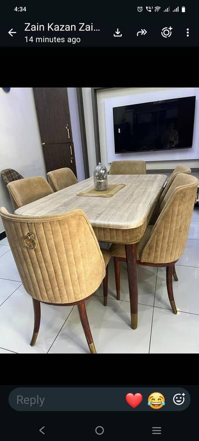 6 chair with table