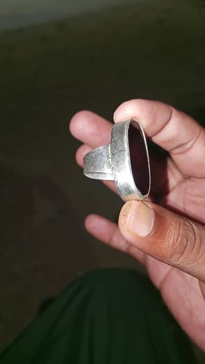 aqeeq silver ring