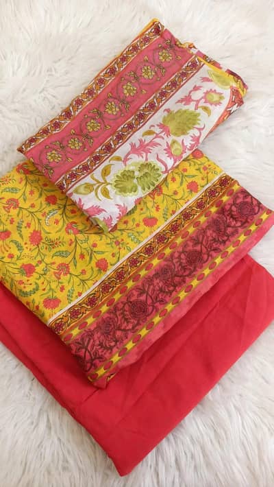Yellow Floral Lawn 3 Piece Suit -  *Price:* 2499