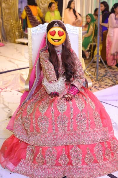 Beautiful Mehndi Bridal Dress – Heavy Embroidered Lehenga & Shirt