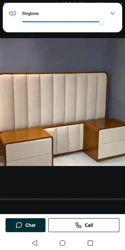 king size bed with 2 side tables   WhatsApp 0312 0791309