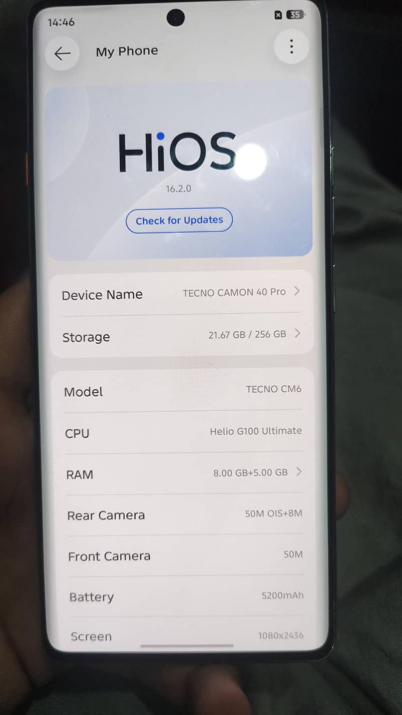 Tecno CAMON 40 Pro 1