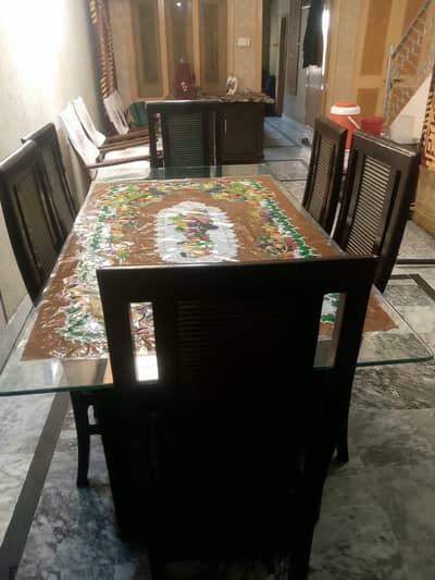 Chairs, Showcase and Dinning table