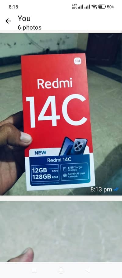 Redmi 14c with box 12gb  ram 128 GB ROM  sealed mobile