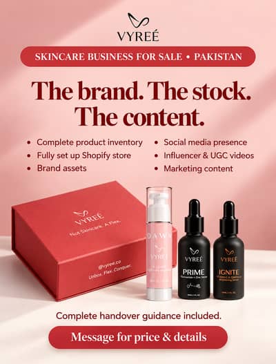 Launch Skincare Brand with Inventory, Shopify, Marketing Content
