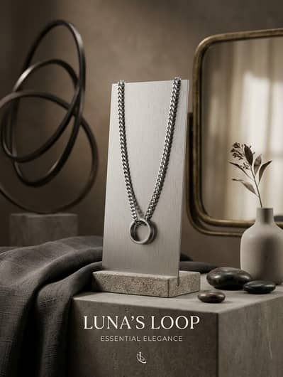 ​Stylish Silver Chain with Ring Pendant – Minimalist & Trendy