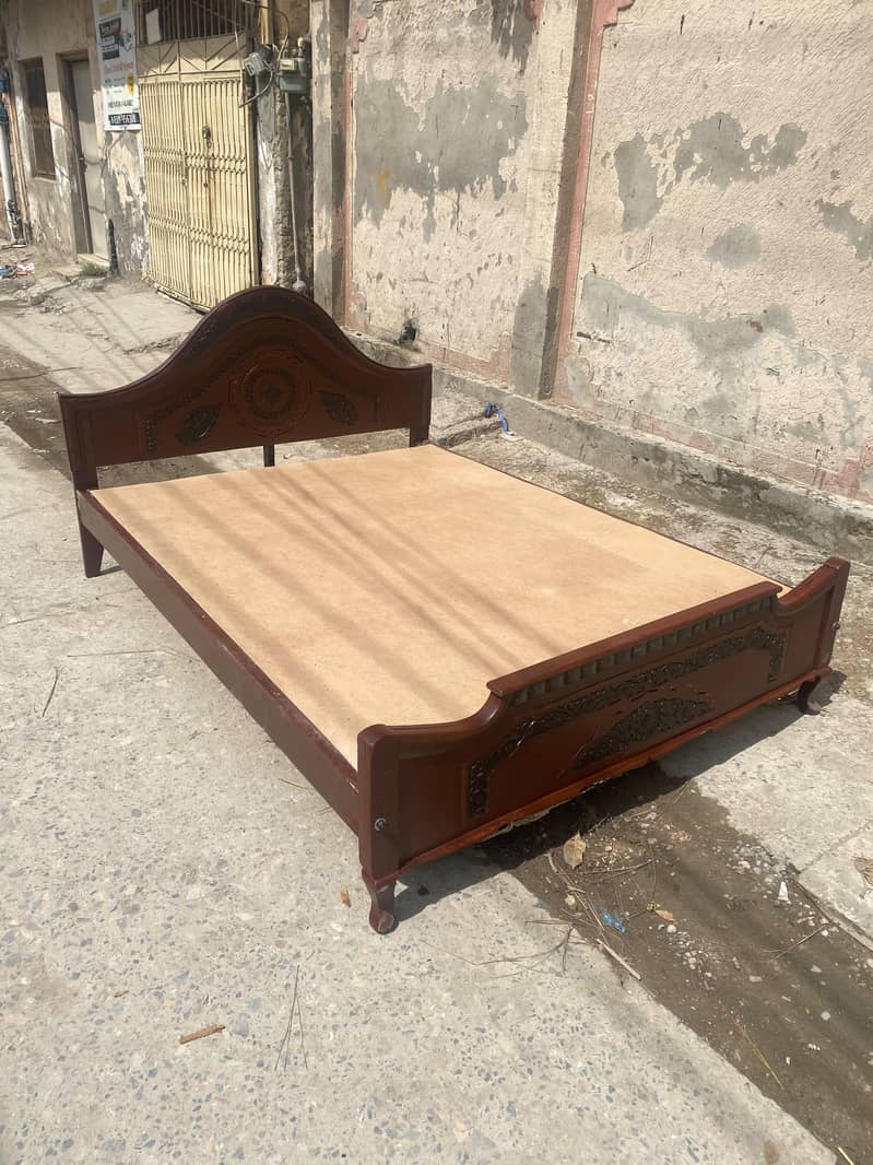 Double Bed Solid Wood 1