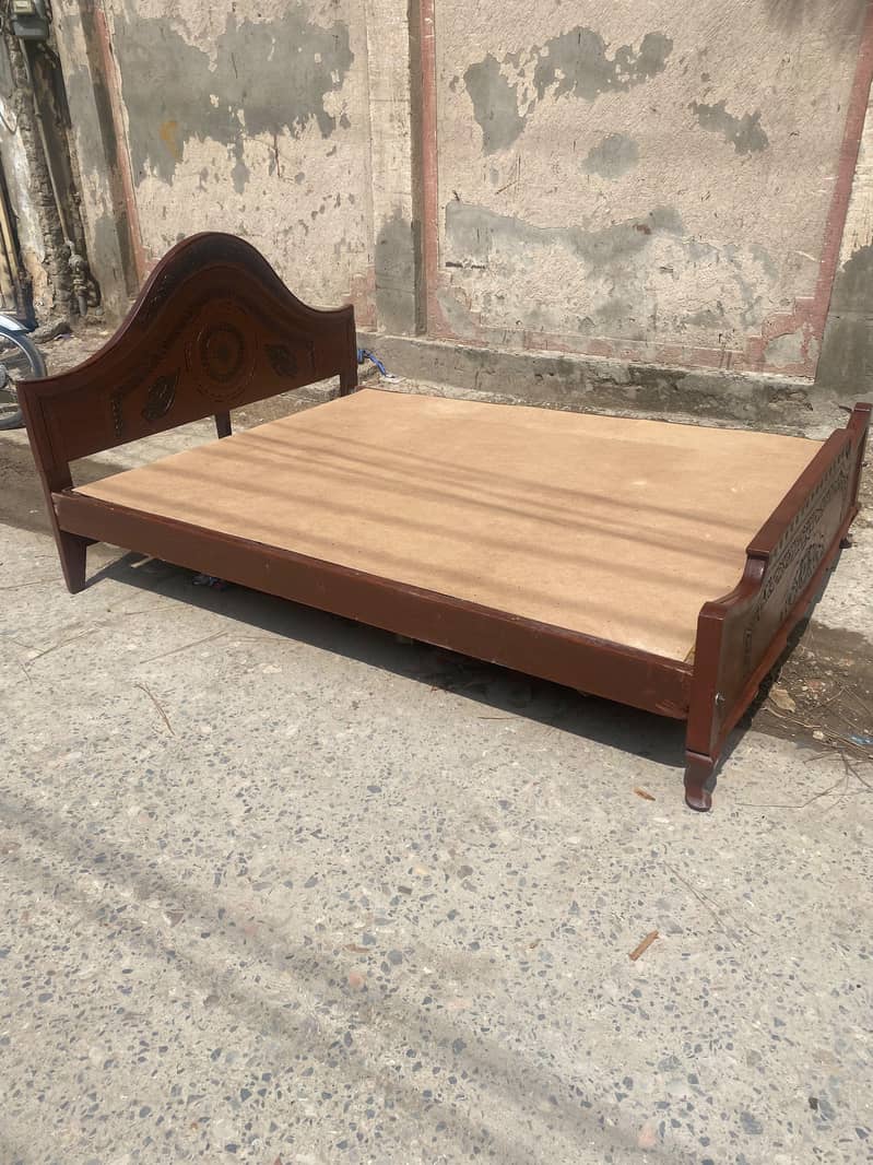 Double Bed Solid Wood 3
