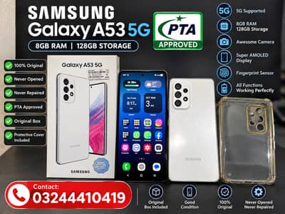 Samsung Galaxy A53 5G 8GB/128GB – PTA Approved, 100% Original, Never O