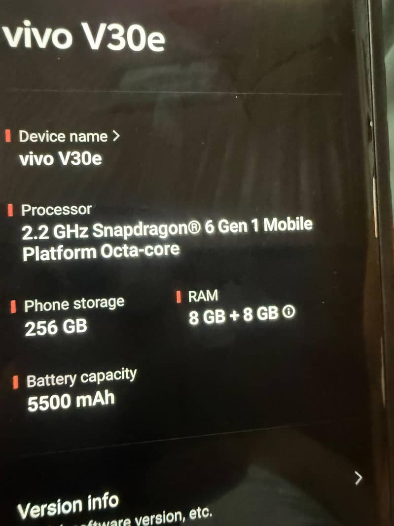 Vivo V30 e 0