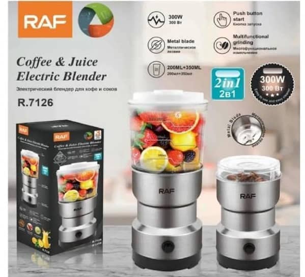 T  Grinder-blender-Electric Masala Grinder-Juicer Blender-Stainless Steel Material-Spices and Food processor High Quality Machine -mini grinder-juicer-chopper-juicer-portable blender-Dry Grinding Machine--2 in 1 Electric Grinder-Blender (Raf-Nima)