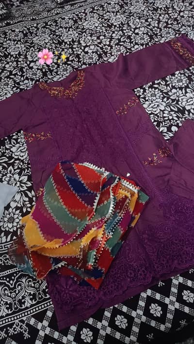 shirt trouser & organza dupatta