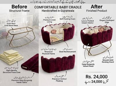 مکمل فرنیچر اور ہوم آئٹمز سیٹ | ڈبل بیڈ، صوفہ سیٹ اور بیبی چولہا ارڈر